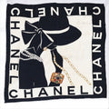 Chanel Mademoiselle Large Scarf Black Silk