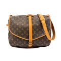 Louis Vuitton Saumur 35 Monogram Leather Brown Shoulder Bag Gold
