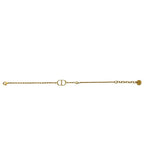Dior CD Logo Faux Pearl Chain Bracelet Gold — view 6