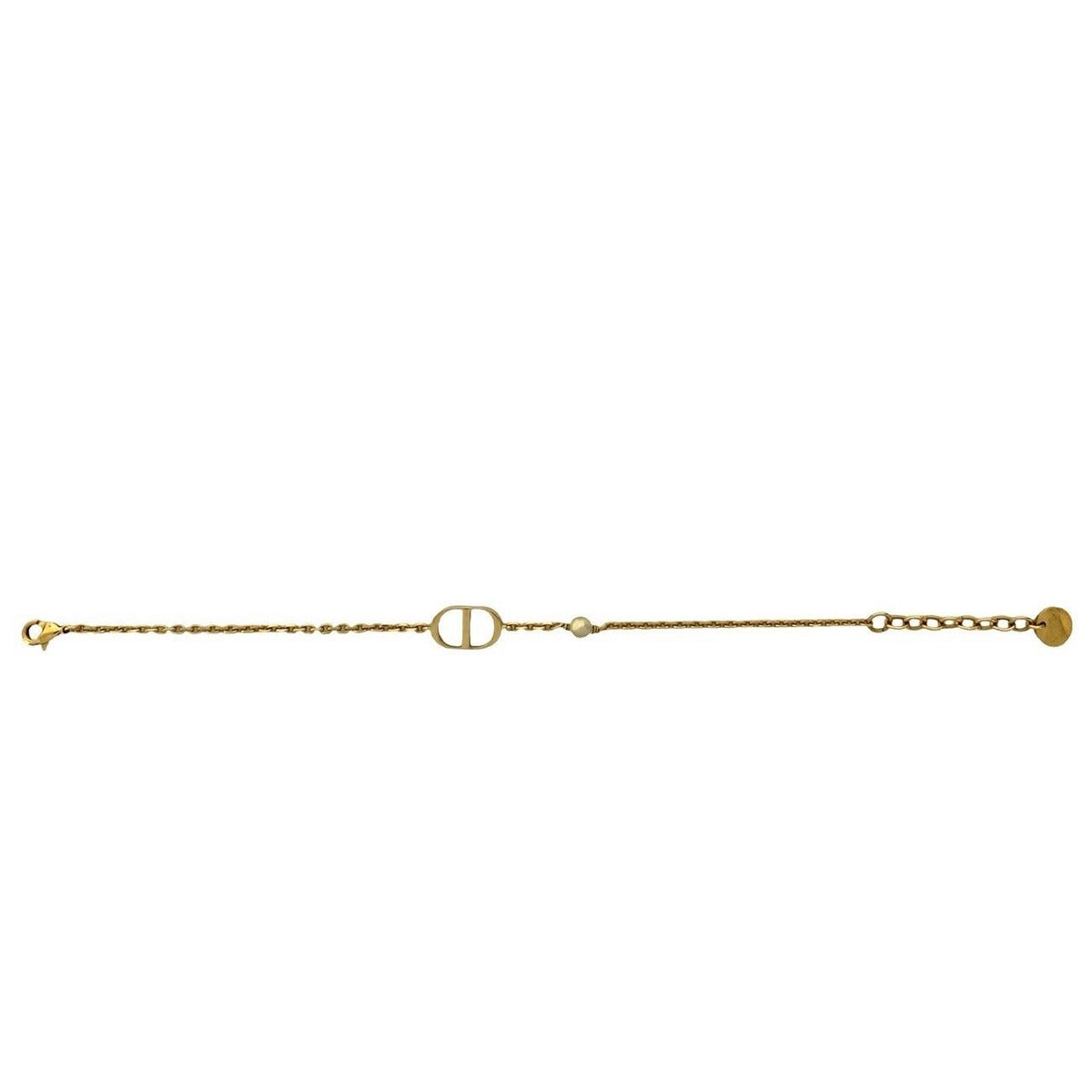 Dior CD Logo Faux Pearl Chain Bracelet Gold — view 6
