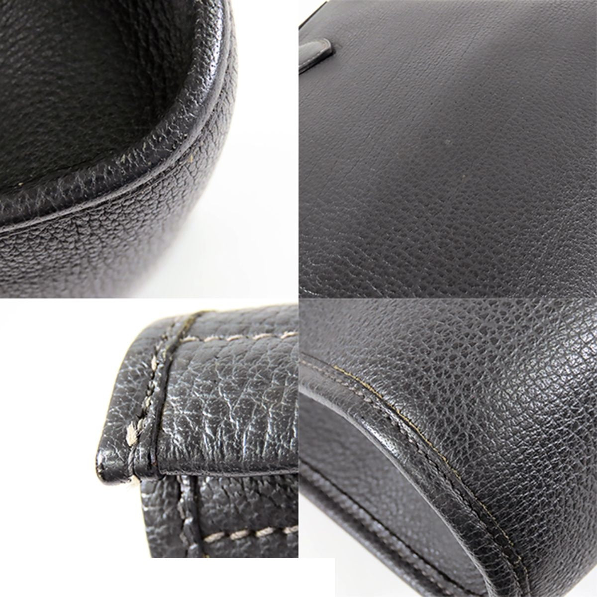 Hermes Cabas 35 Graphite Silver Ardennes Tote Shoulder Bag — view 5