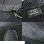 Hermes Cabas 35 Graphite Silver Ardennes Tote Shoulder Bag — view 8
