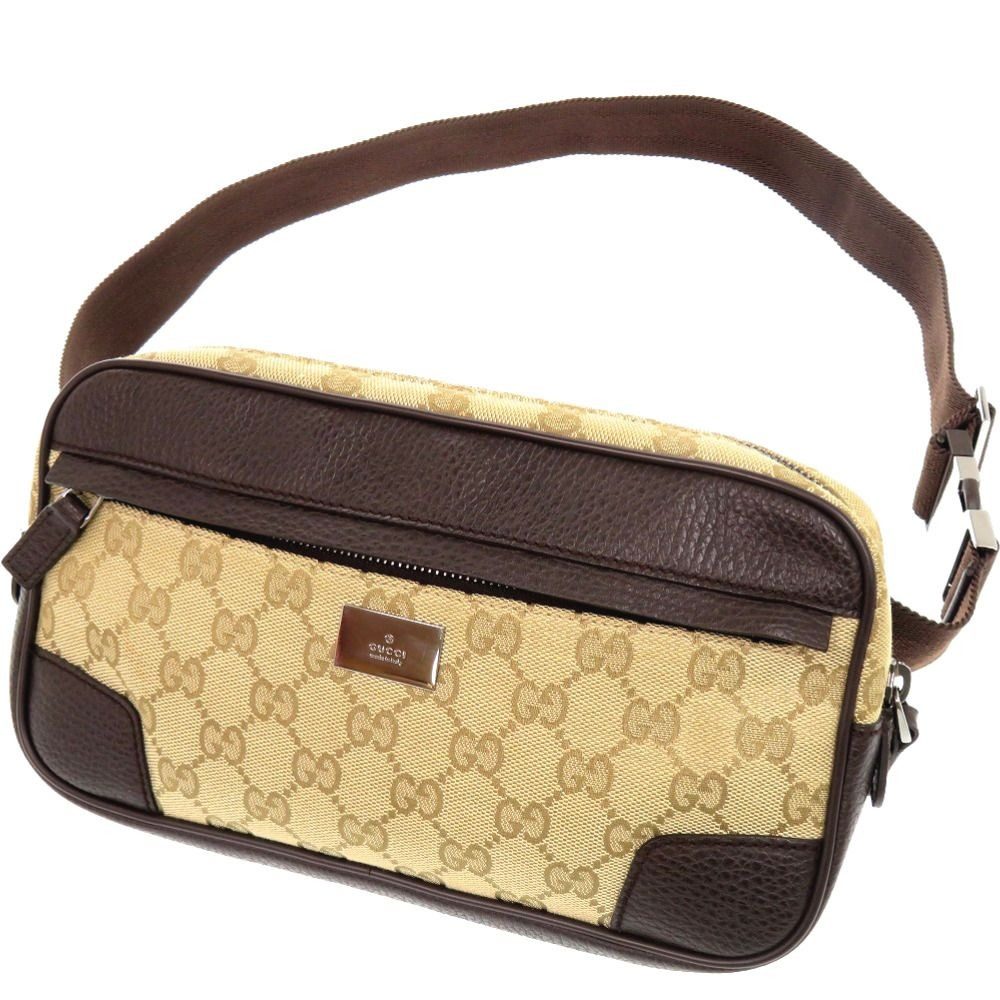 Gucci GG Canvas Beige Brown Belt Bag