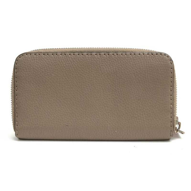 Fendi Long Wallet Women Leather Gray 8 M0374 Selleria — view 2