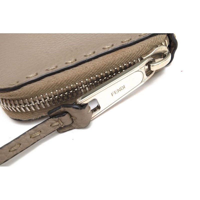 Fendi Long Wallet Women Leather Gray 8 M0374 Selleria — view 5