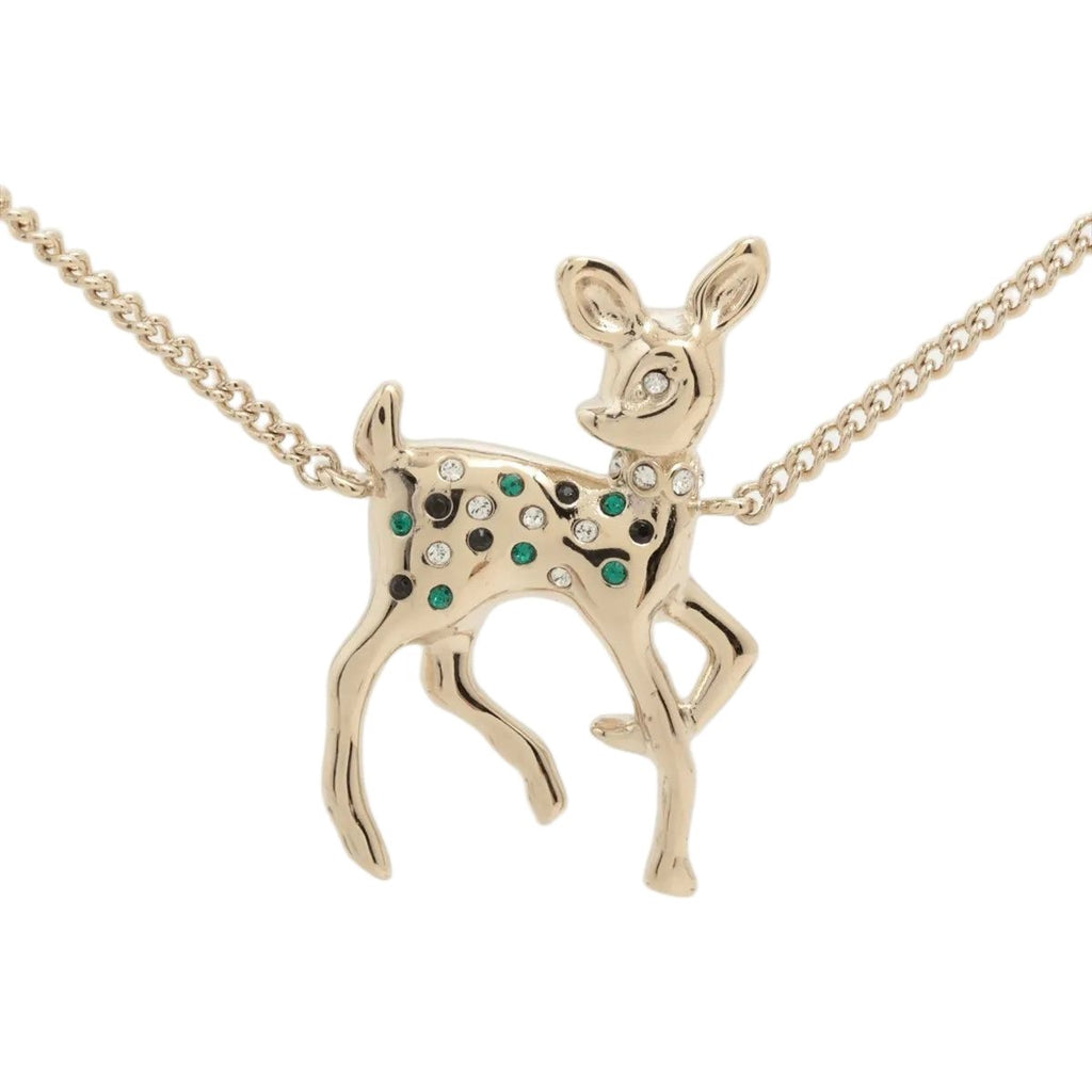 Chanel Bambi Necklace Gold Rhinestone Faux Pearl — view 2