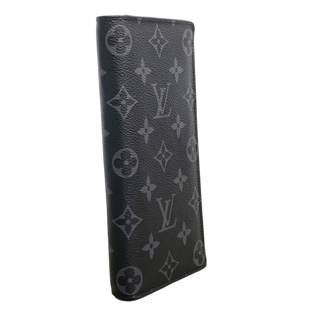Louis Vuitton Wallet Monogram Eclipse Portefeuille Brazza Black — view 2