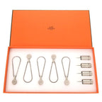Hermes Hanking SET Serie Scarf Holder Fixation Carre Boitier Silver Magnetic