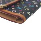 Louis Vuitton Multicolor International Monogram Wallet Black Noir — view 8