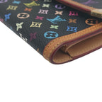 Louis Vuitton Multicolor International Monogram Wallet Black Noir — view 9
