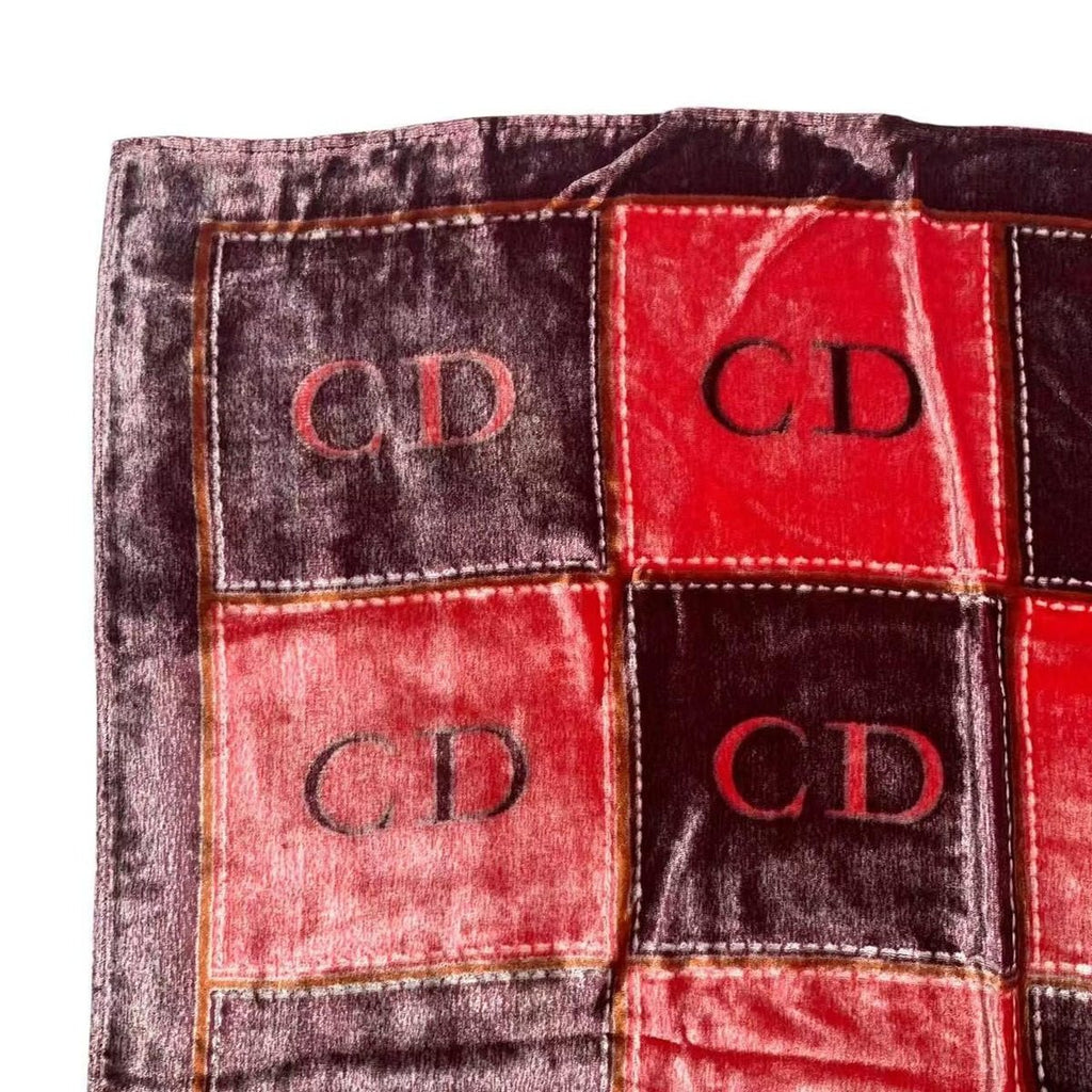 Dior Scarf CD Logo Velour Red — view 2