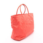 Prada Tote Tessuto Orange Nylon Patent Triangle Logo Ribbon — view 2