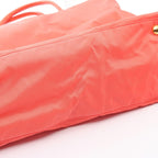 Prada Tote Tessuto Orange Nylon Patent Triangle Logo Ribbon — view 7