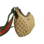Gucci Shoulder Bag GG Canvas Sherry Line Brown Silver — view 2