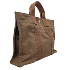 Hermes Tote Her Line PM Canvas Brown Silver — view 2