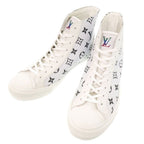 Louis Vuitton Tattoo Line Monogram High Cut 6.5 Leather Rubber White