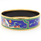 Hermes Bangle Emile GM Gold Color Blue Accessories H4165 — view 3