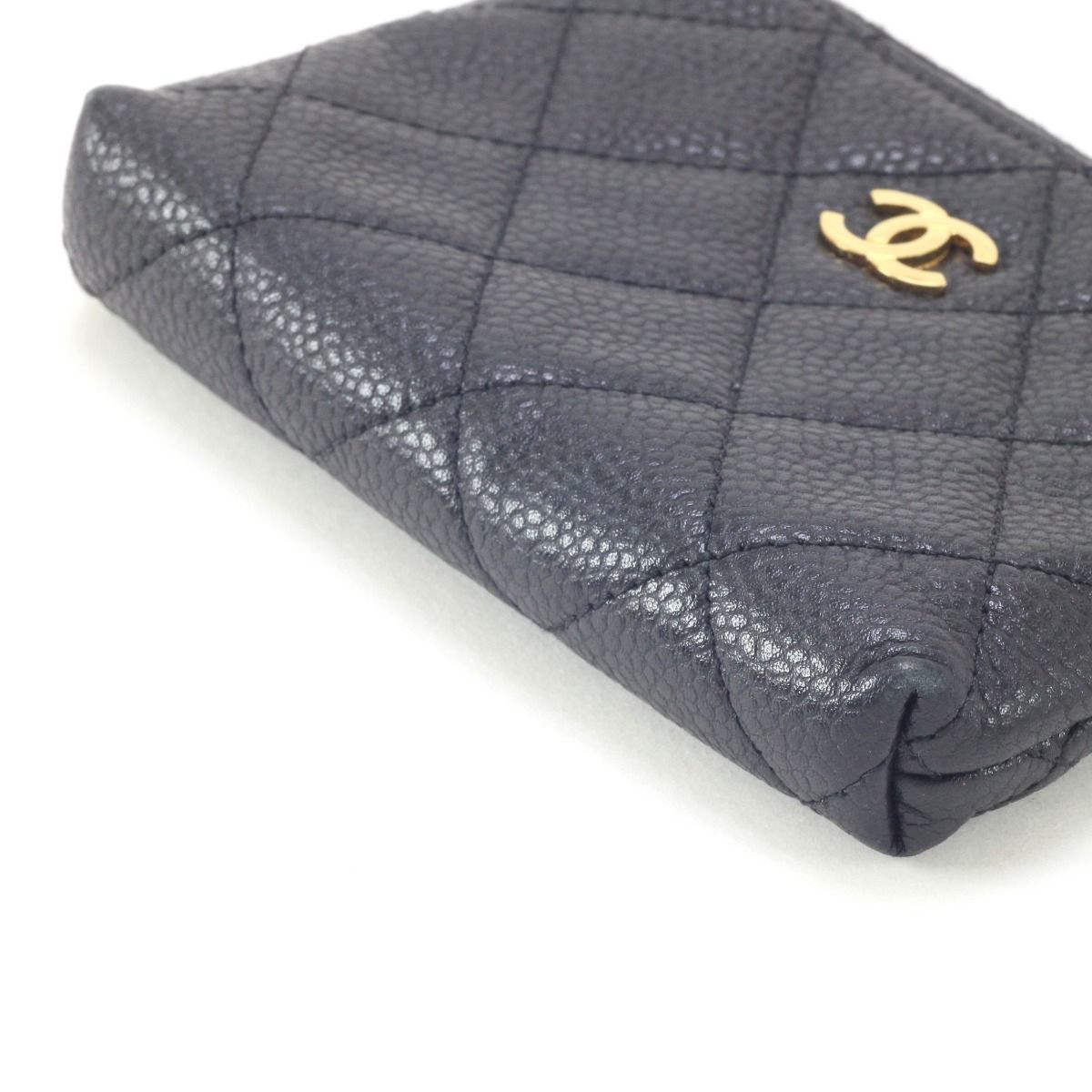 Chanel Wallet Coin Case Caviar Leather Black Ring — view 6