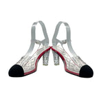 Chanel Sandals Clear Strap Rhinestone CC Logo — view 5