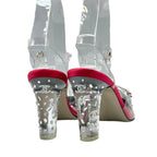 Chanel Sandals Clear Strap Rhinestone CC Logo — view 6