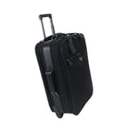 Prada Tessuto Nylon Saffiano Leather Suitcase Carry Case Bag Black