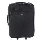 Prada Tessuto Nylon Saffiano Leather Suitcase Carry Case Bag Black — view 2