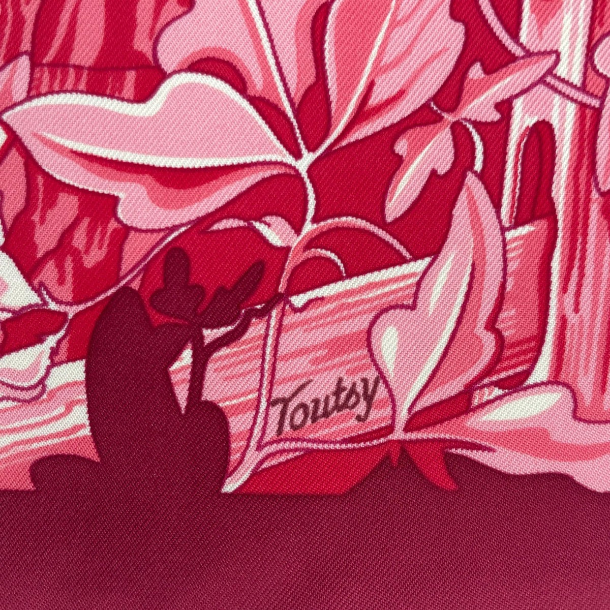 Hermes Carre 90 New England Garden Red Scarf 100% Silk — view 8