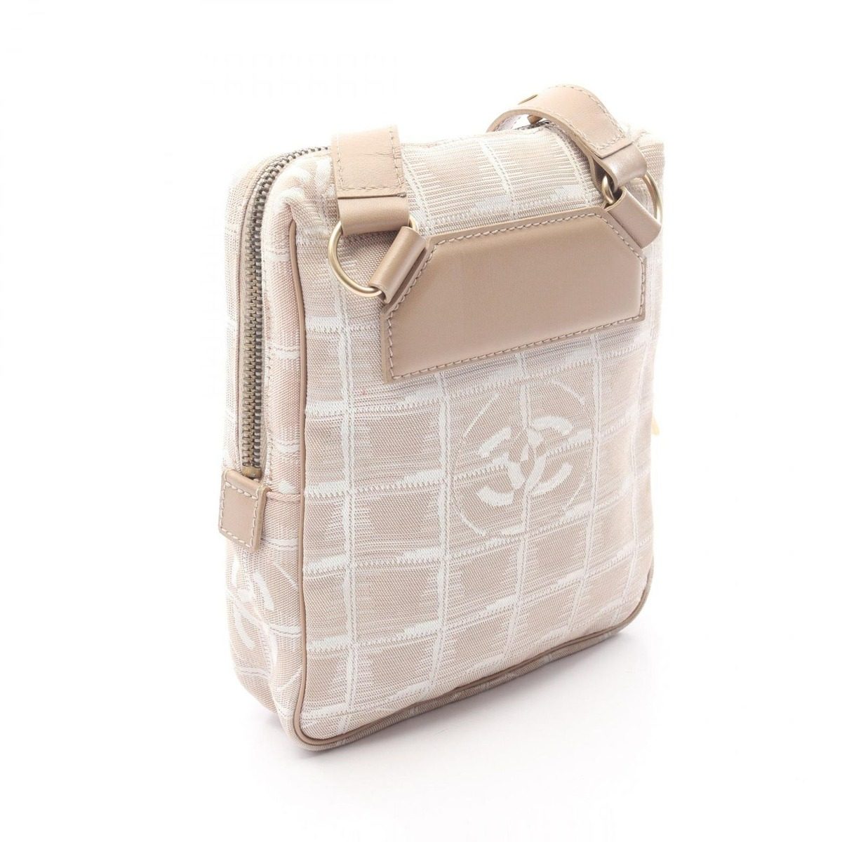 Chanel Shoulder Bag New Travel Line Beige Leather New — view 2
