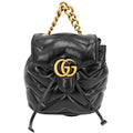 Gucci GG Marmont Quilted Backpack Leather Black