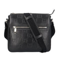 Gucci Messenger Bag GG Embossed Leather Black