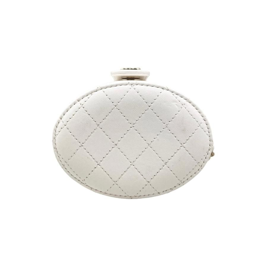 Chanel Shoulder Bag Vanity Mini Quilted Lambskin Chain White — view 5