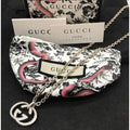 Gucci GG Logo Necklace Silver