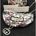 Gucci GG Logo Necklace Silver