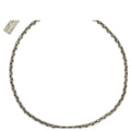Saint Laurent Paris Bracelet Chain Logo Plate Metal Silver YSL