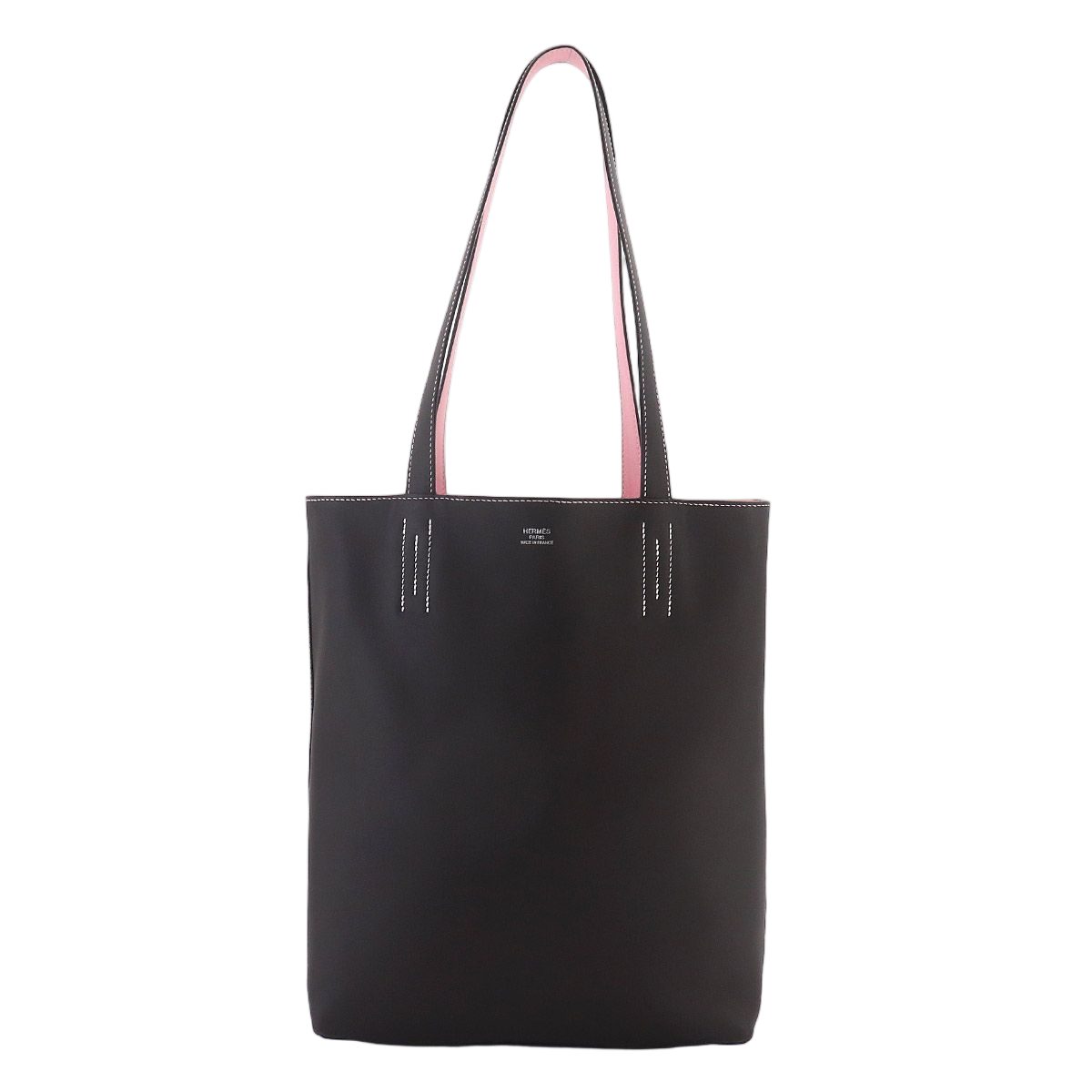 Hermes Neo Double Sens 35 Reversible Tote Swift Ebene Rose Sakura