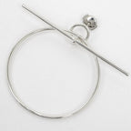 Hermes Earrings Loop MM Pair AG 925 SV Silver Jewelry Accessories Small — view 7