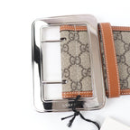 Gucci GG Supreme Wide Belt Brown — view 5