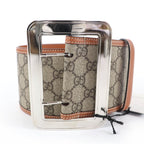 Gucci GG Supreme Wide Belt Brown