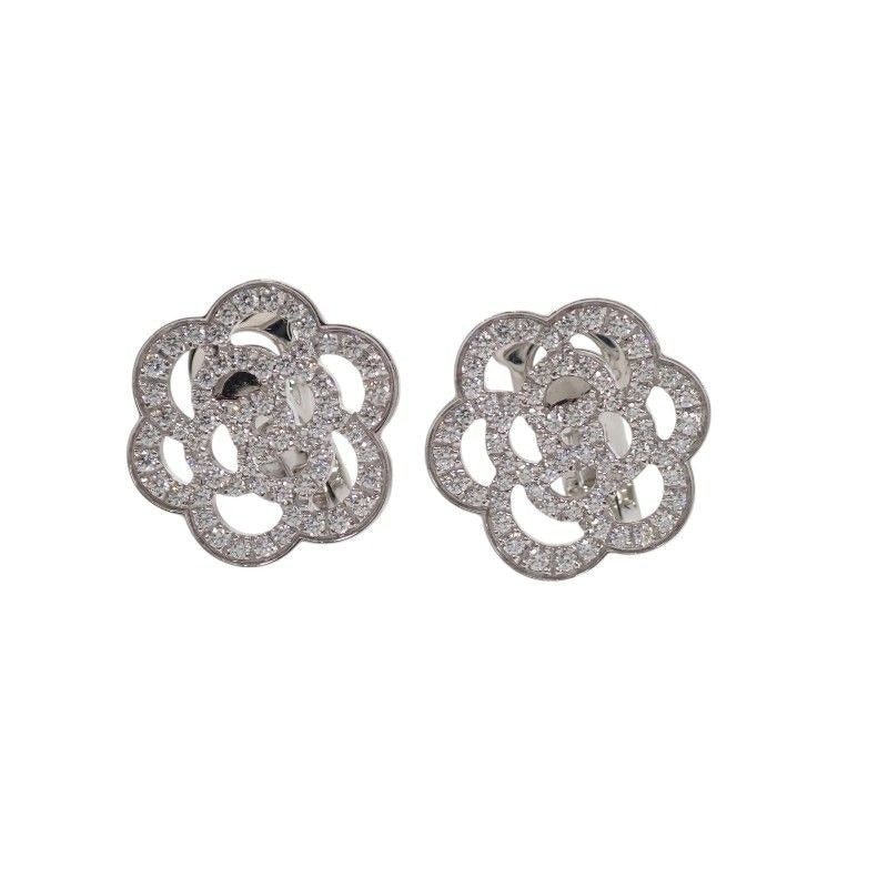 Chanel Camellia Collection Earrings Gold 18K Diamond To Your Ears