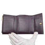 Bottega Veneta Trifold Wallet Maxi Intrecciato Leather Purple — view 8