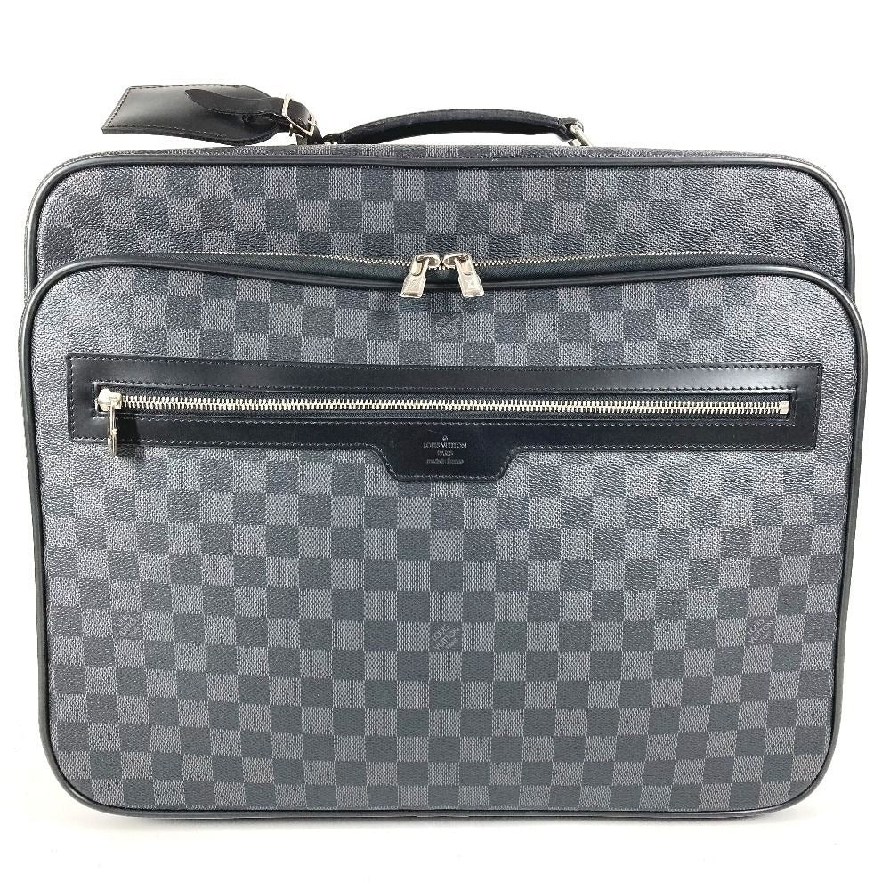 Louis Vuitton Travel Bag Pilot Case Damier Graphite Canvas Black