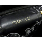 Chanel Vanity Bag Bicolore Black Leather Quilted — view 9
