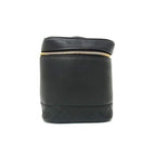 Chanel Vanity Bag Bicolore Black Leather Quilted