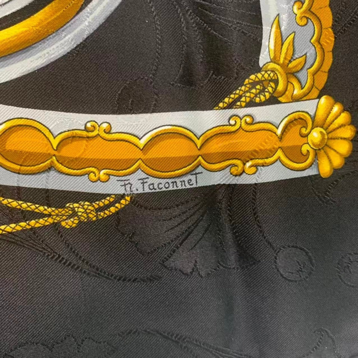 Hermes Scarf Silk Carre 90 Daimyo Princes du Soleil Levant Prince — view 7