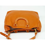 Prada Leather 2-Way Tote Handbag Orange Bag — view 5