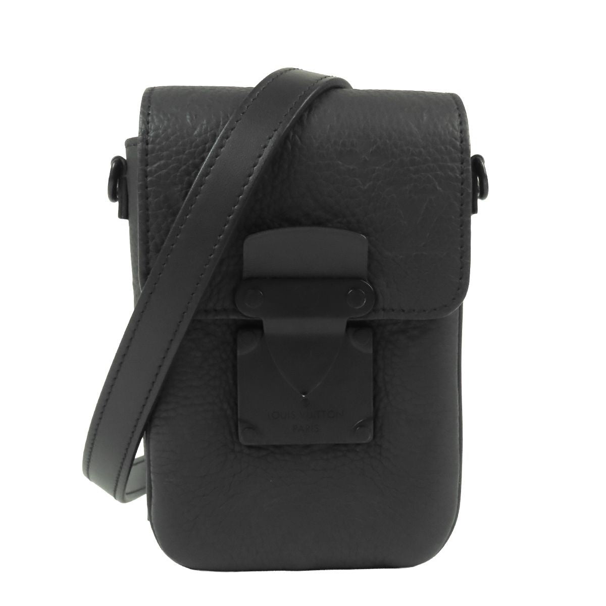 Louis Vuitton S Lock Vertical Wearable Wallet Noir Black Monogram Taurillon