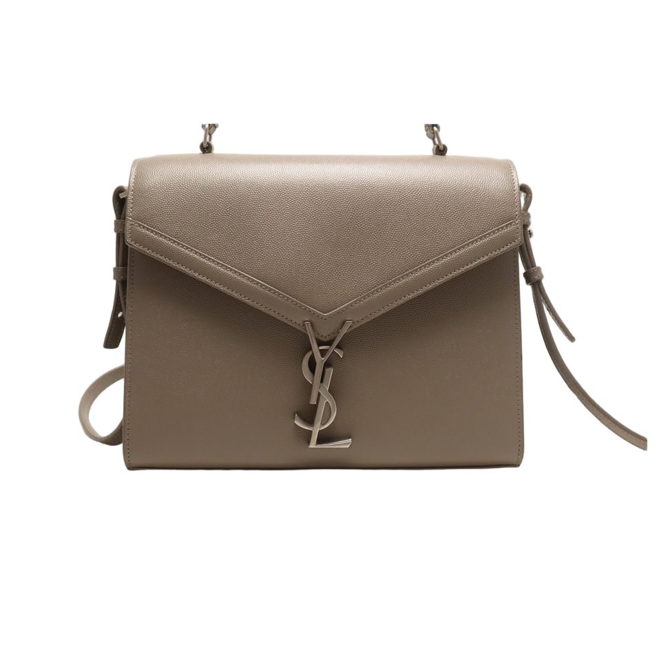 Saint Laurent Gray Leather Cassandra 2-Way Shoulder