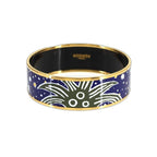Hermes Enamel GM Bangle Bracelet Blue Gold Email GM