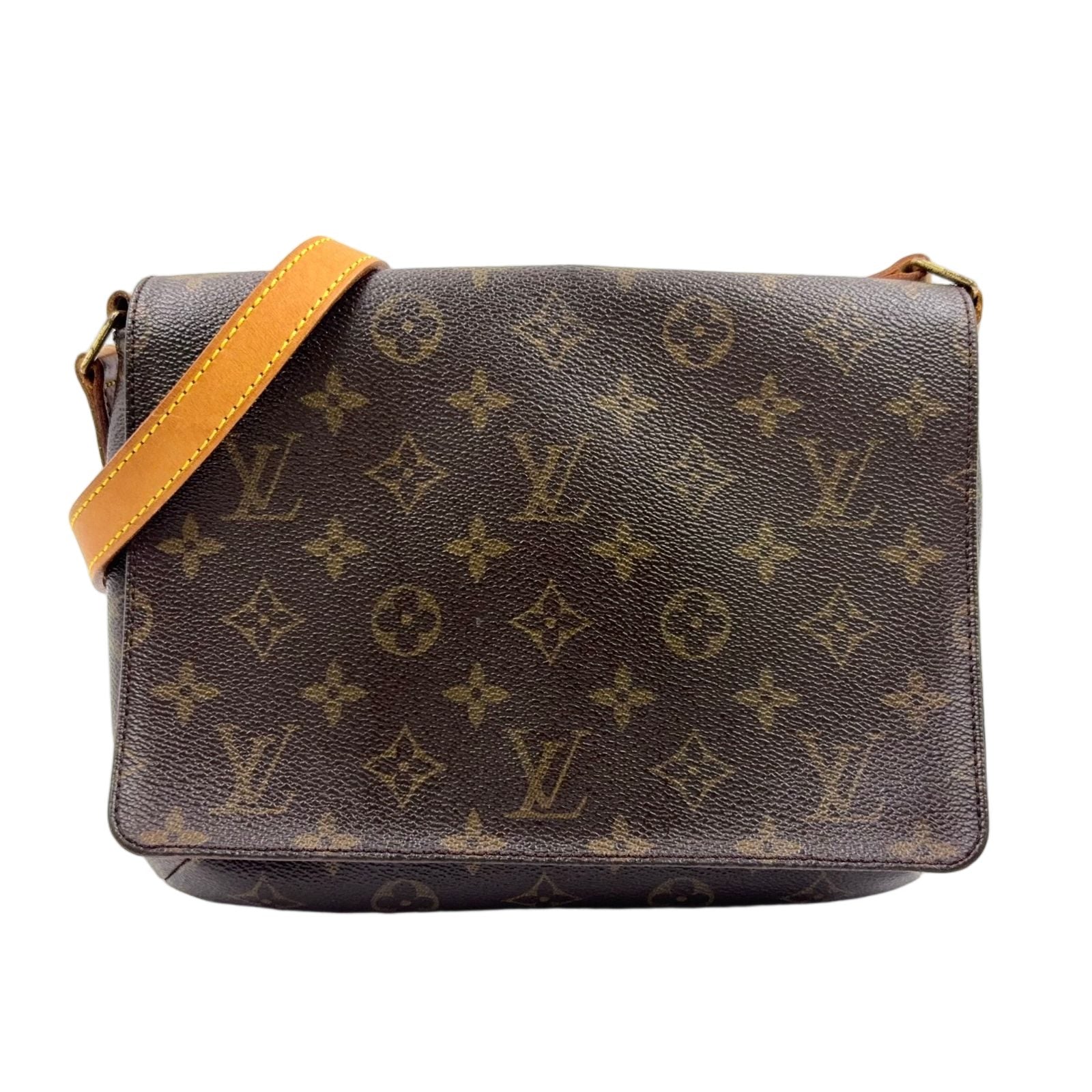 Louis Vuitton Musette Tango Long Strap Monogram Leather Brown