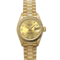Rolex Datejust No Watch Diamond Champagne Gold 18k Yellow Automatic Winding